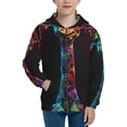 thumbnail image 1 of Kdxio Neon Psychedelic Giraffe Pattern Kids Boys Girls Zip Up Hoodie 3D Printed Hooded Sweatshirt Hoody Coat with Pocket 7-12 Y-Small, 1 of 6