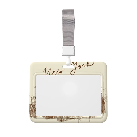 Kdxio New York Card Badge Holder Work Badge Sleeve for Office, School, Factory, ID Credit Cards, Driver Licenses and Passes