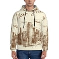 thumbnail image 1 of Kdxio New York Print Mens Casual Hooded Collar Drawstring Hoodies Pullover Sweatshirts Casual Long Sleeve Shirts-4X-Large, 1 of 7