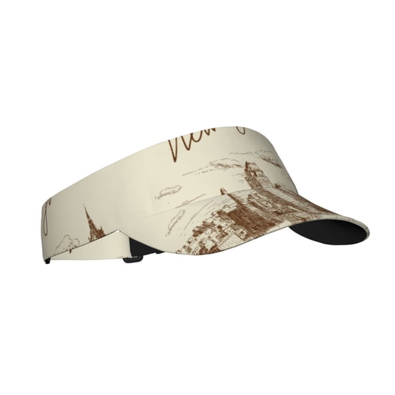 Kdxio New York Print Sun Visor Hat Golf Visor Adjustable Velcro Outdoor Sports Cap for Men Women