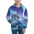 thumbnail image 1 of Kdxio Night At Lake Aurora 1 Pattern Kids Boys Girls Zip Up Hoodie 3D Printed Hooded Sweatshirt Hoody Coat with Pocket 7-12 Y-Small, 1 of 6