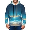 thumbnail image 1 of Kdxio Night Sky Beach Scene Print Men Hoodies Casual Hoodies for Men with Zip Pockets Full Zip Long Sleeve Sweatshirt Sports Hooded Jacket-X-Large, 1 of 5