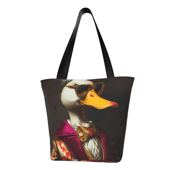 Kdxio Noble Style Duck Women Reusable Grocery Bags Foldable Ripstop,Reusable Shopping Bags for Shopping,Gym,Gift
