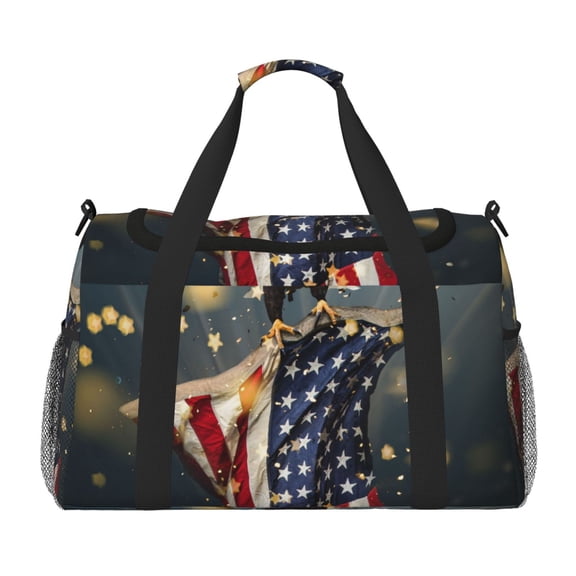 Kdxio North American Bald Eagle1 Travel Duffel Bag Gym Bag Weekender Travel Bag Gym Bag for Women &Men Airplane Travel Essentials for Flying