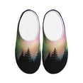 thumbnail image 1 of Kdxio Northern Lights Women's Men's Slippers Plush Slip-On House Slipper for Winter Indoor Soft Cushion Non-slip Fluffy Slides Slippers-46/47, 1 of 7