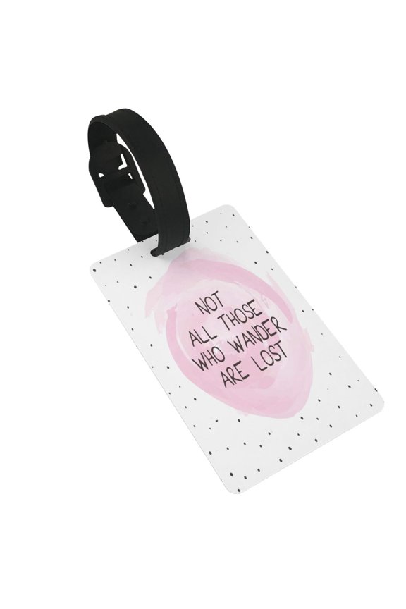 Not All Those Who Wander Are Lost Luggage Tags Privacy Cover ID Label Suitcase Tags Identifiers For School Bags,Suitcases
