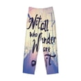 thumbnail image 1 of Kdxio Not All Those Who Wander Are Lost Print Men's Sleep Pajama Pant Lounge Pants with Pockets, 1 of 8
