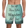 thumbnail image 1 of Kdxio Not All Those Who Wander Are Lost1 Print Men'S Swim Trunks With Compression Liner 7 Inch Inseam Quick Dry Swim Shorts, 1 of 7