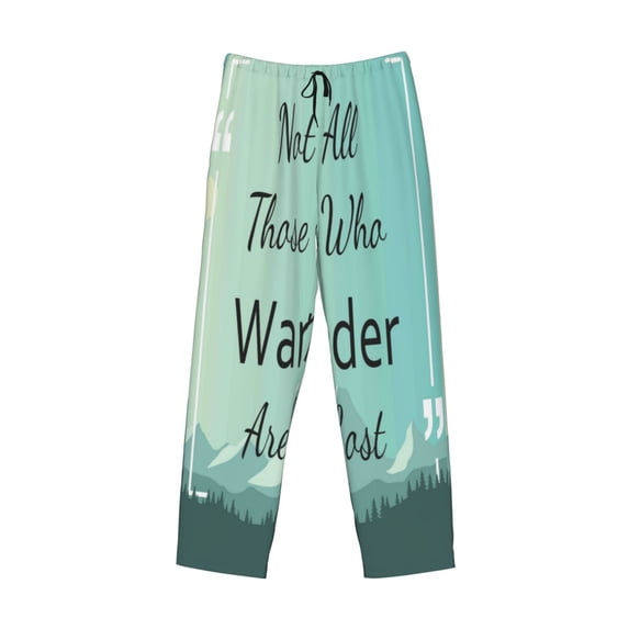 Kdxio Not All Those Who Wander Are Lost1 Print Men's Sleep Pajama Pant Lounge Pants with Pockets