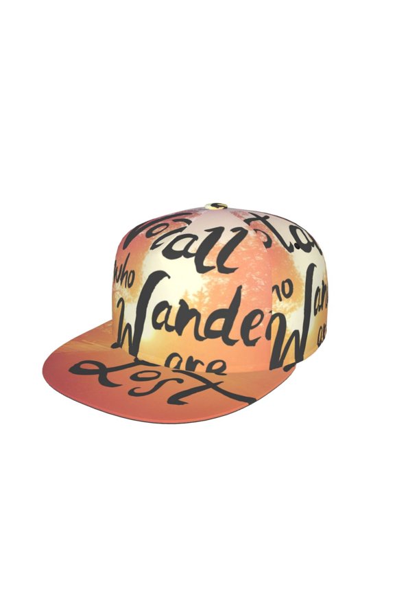 Not All Who Wander Are Lost Print Snapback Hat for Men Women,Adjustable Baseball Cap