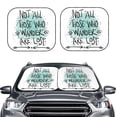 thumbnail image 1 of Kdxio Not All Who Wander Are Lost1 Print 2-Piece Sun Shade Front Windshield - Foldable Car Front Window Sunshades For Most Sedans Suv Truck, 1 of 6