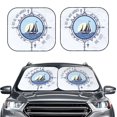 thumbnail image 1 of Kdxio Not All Who Wander Are Lost2 Print 2-Piece Sun Shade Front Windshield - Foldable Car Front Window Sunshades For Most Sedans Suv Truck, 1 of 6