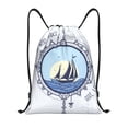 thumbnail image 1 of Kdxio Not All Who Wander Are Lost2 Print Drawstring Backpack Bag,Waterproof Draw String Back Sack, Gym Drawstring Bags Swim Bag For Unisex, 1 of 9