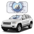 thumbnail image 1 of Kdxio Not All Who Wander Are Lost2 Print Windshield Sun Shade, Foldable Sun Blocker for Car,Truck,SUV Automotive Interior Sun Protection,Reflective Shade for Front Windshield(Medium), 1 of 7