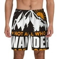 thumbnail image 1 of Kdxio Not All Who Wander Are Lost4 Print Men'S Swim Trunks With Compression Liner 7 Inch Inseam Quick Dry Swim Shorts, 1 of 7