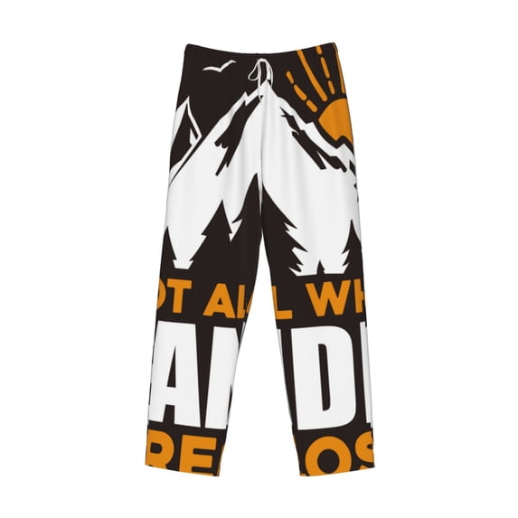 Kdxio Not All Who Wander Are Lost4 Print Men's Sleep Pajama Pant Lounge Pants with Pockets