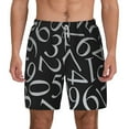 thumbnail image 1 of Kdxio Numbers Print Men'S Swim Trunks With Compression Liner 7 Inch Inseam Quick Dry Swim Shorts, 1 of 7