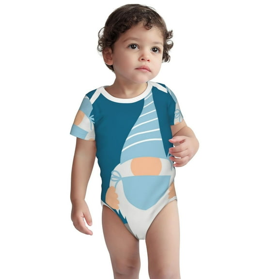 Kdxio Nurse Doctor Gnomes Pattern Unisex Baby Cotton Short Sleeve Bodysuits-3 Months