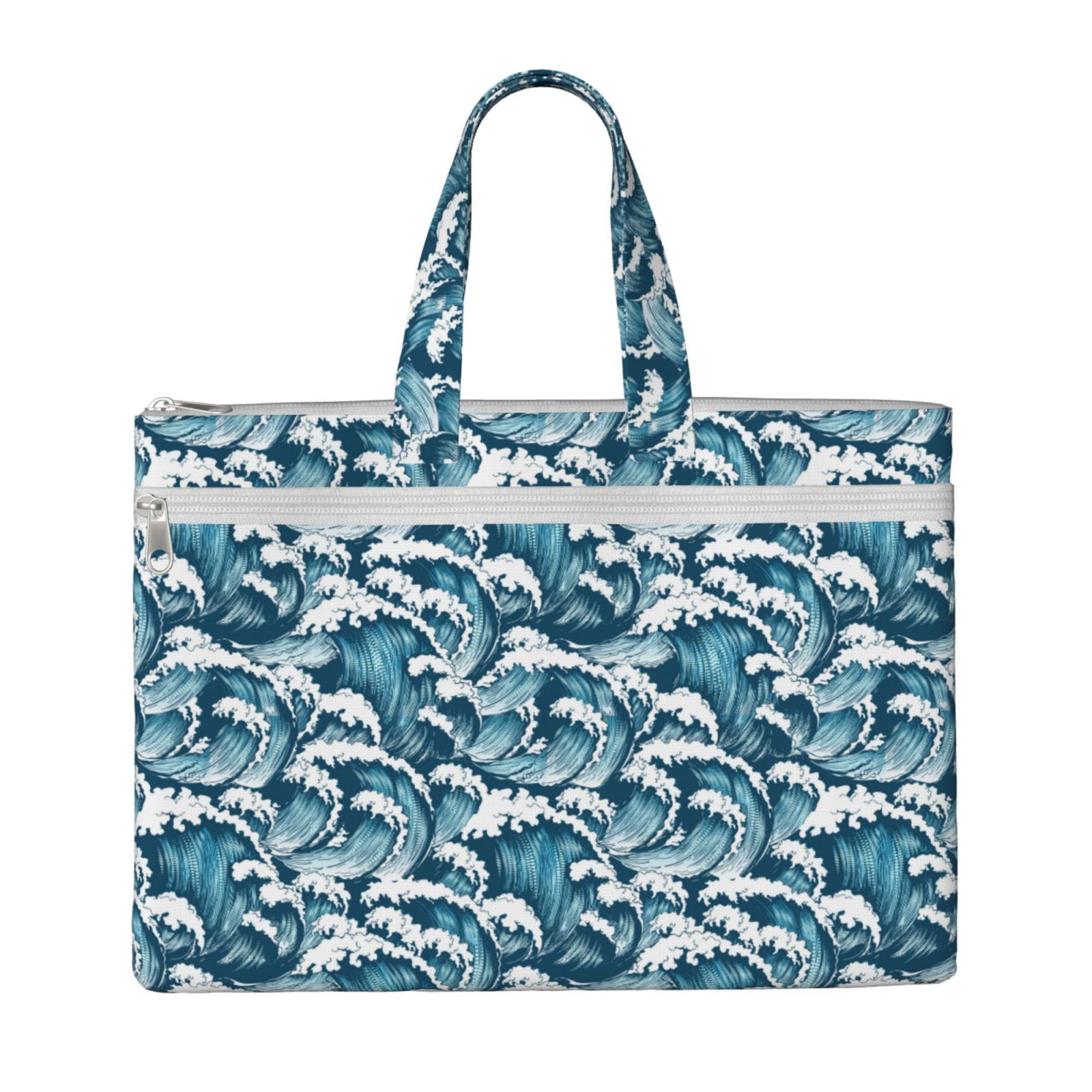 Kdxio Ocean Waves File Tote Document Bag Business Briefcase Bag ...