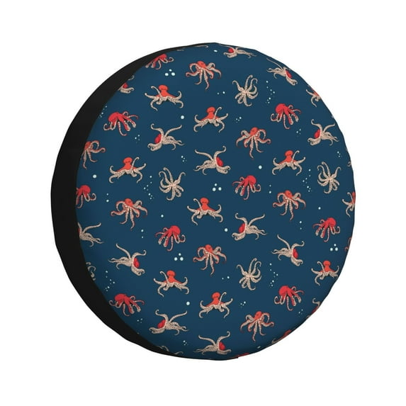 Kdxio Octopus Tire Cover Wheel Protectors Tyre Covers Weatherproof Wheel Covers Universal Fit for Trailer Rv SUV Truck Camper Travel Trailers-16 inch