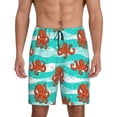 thumbnail image 1 of Kdxio Octopuses Print Mens Sleep Shorts Bottoms Soft Comfy Pajama Wear Pants with Drawstring Pockets, 1 of 5