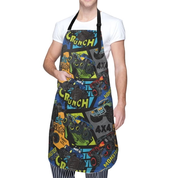 Kdxio Off-Road Vehicle Apron with Pockets Adjustable Kitchen Aprons for Men Women Waterproof Aprons for Cooking,Drawing,Crafting, Baking Household Cleaning