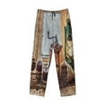 thumbnail image 1 of Kdxio Oil Lamp Coffee Beans Print Men's Sleep Pajama Pant Lounge Pants with Pockets, 1 of 8