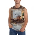 thumbnail image 1 of Kdxio Oil Lamp Coffee Beans for Men's Muscle T-shirt,Sleeveless for Workout Running Athletic Gym Lounge Casual, 1 of 7