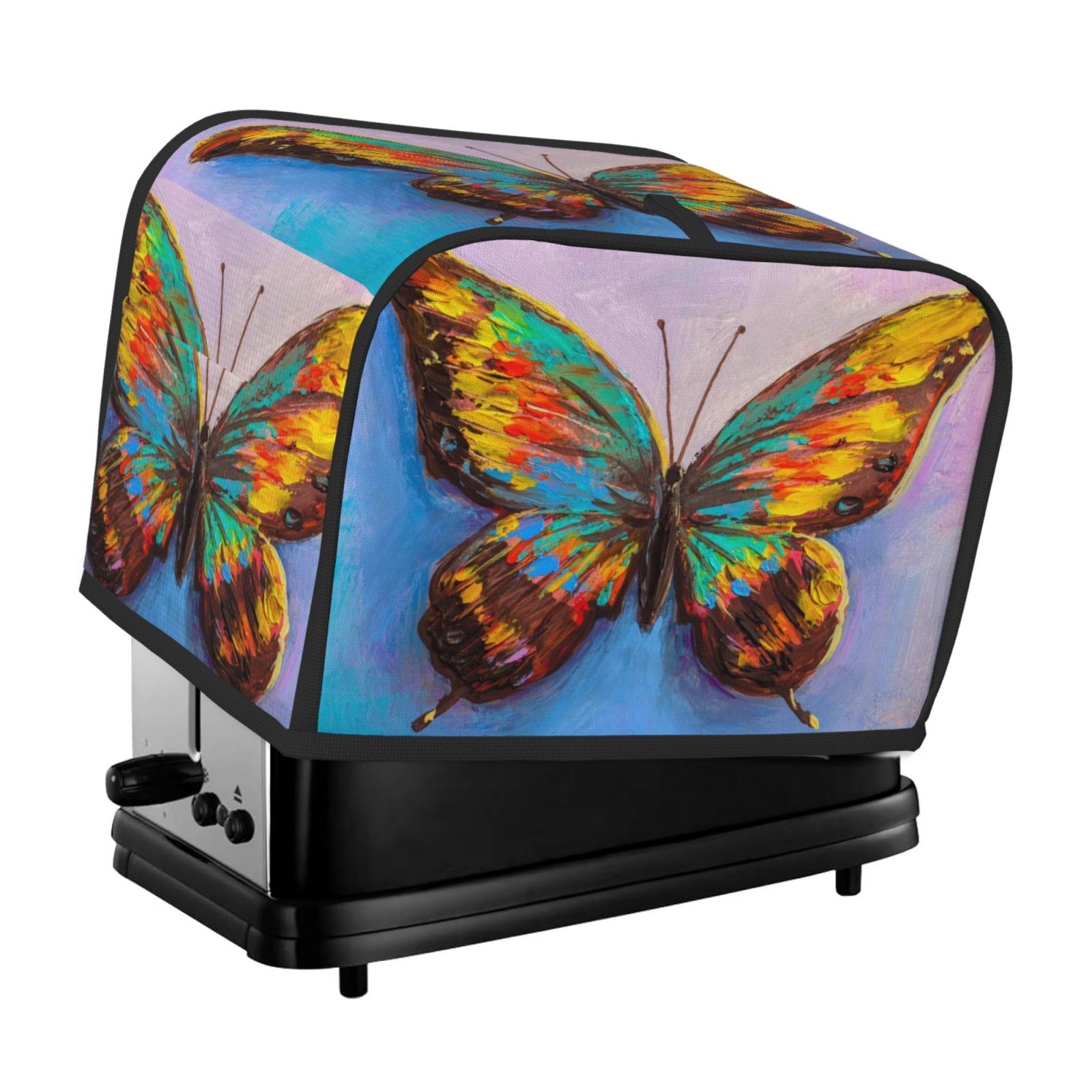 Kdxio Oil Painting Beautiful Butterfly Print Toaster Cover Bread