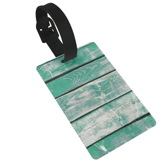Kdxio Old Green Wooden Luggage Tags Privacy Cover ID Label Suitcase Tags Identifiers For School Bags,Suitcases