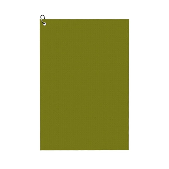 Kdxio Olive Pattern Golf Towel (24" X 16") with Carabiner Clip - The Convenient Golf Cleaning Towel