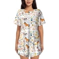 thumbnail image 1 of Kdxio On The Farm Print Pajamas Sets for Women Short-Sleeved Pjs with Lounge Shorts Two Piece Sleepwear S-4XL, 1 of 8