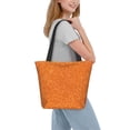 thumbnail image 1 of Kdxio Orange Glitter Women Reusable Grocery Bags Foldable Ripstop,Reusable Shopping Bags for Shopping,Gym,Gift, 1 of 8