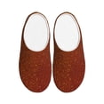thumbnail image 1 of Kdxio Orange Glitter Women's Men's Slippers Plush Slip-On House Slipper for Winter Indoor Soft Cushion Non-slip Fluffy Slides Slippers-35/36, 1 of 7