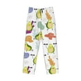 thumbnail image 1 of Kdxio Orange Green Avocado Print Men's Sleep Pajama Pant Lounge Pants with Pockets, 1 of 8