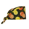 thumbnail image 1 of Kdxio Orange Lemon Pattern Turban Hat for Women Men Comfortable Adjustable Cleaning Working Cap with Sweatband, 1 of 8