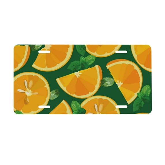 Kdxio Orange License Plate Car Front License Plate Car Decoration Car Accessories Front Tag Plate Standard Size