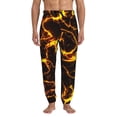 thumbnail image 1 of Kdxio Orange Lightning Pattern Joggers,Sweatpants for Men with Pockets-Small, 1 of 5