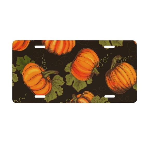 Kdxio Orange Pumpkin License Plate Car Front License Plate Car Decoration Car Accessories Front Tag Plate Standard Size