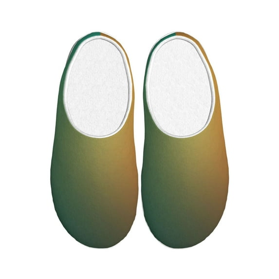 Kdxio Orange To Teal Gradient Women's Men's Slippers Plush Slip-On House Slipper for Winter Indoor Soft Cushion Non-slip Fluffy Slides Slippers-37/38