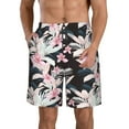 thumbnail image 1 of Kdxio Orchids Flowers Pattern Mens Casual Shorts - Drawstring Summer Beach Sports Shorts for Men, 1 of 9
