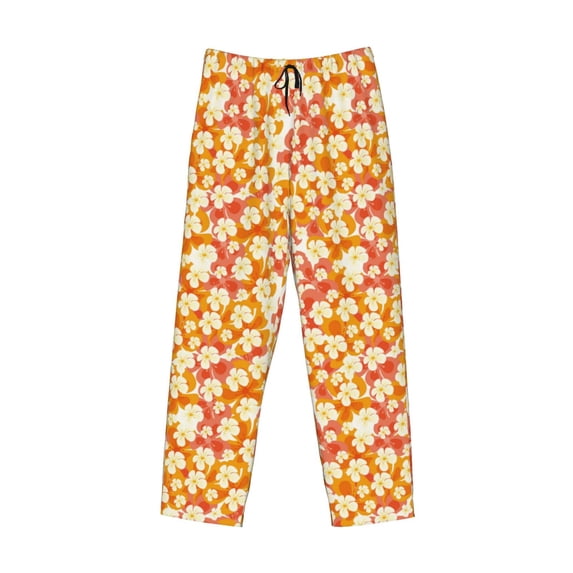 Kdxio Orchids Flowers Print Men's Sleep Pajama Pant Lounge Pants with Pockets