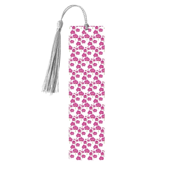Kdxio Orchids Flowers Print Metal Tassel Bookmarks,Perfect Gift for Art Lovers and Bookworms Metal Bookmarks for Women