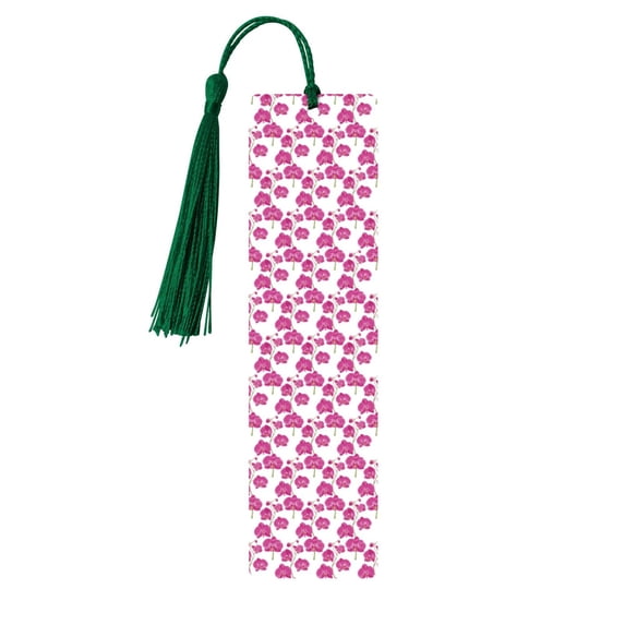 Kdxio Orchids Flowers Print Metal Tassel Bookmarks,Perfect Gift for Art Lovers and Bookworms Metal Bookmarks for Women