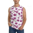 thumbnail image 1 of Kdxio Orchids Flowers for Men's Muscle T-shirt,Sleeveless for Workout Running Athletic Gym Lounge Casual, 1 of 7