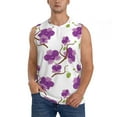 thumbnail image 1 of Kdxio Orchids Flowers for Men's Muscle T-shirt,Sleeveless for Workout Running Athletic Gym Lounge Casual, 1 of 7
