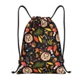 thumbnail image 1 of Kdxio Owl And Leaves Print Drawstring Backpack Bag,Waterproof Draw String Back Sack, Gym Drawstring Bags Swim Bag For Unisex, 1 of 1