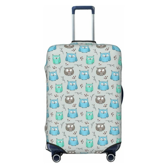 Kdxio Owl Pattern Luggage Cover for Travel,Elastic and Durable,Fits 18-32 Inch,Anti-Scratch Suitcase Protector