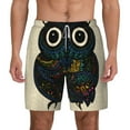 thumbnail image 1 of Kdxio Owl With Mandala Print Men'S Swim Trunks With Compression Liner 7 Inch Inseam Quick Dry Swim Shorts, 1 of 7
