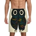 thumbnail image 1 of Kdxio Owl with Mandala Print Mens Sleep Shorts Bottoms Soft Comfy Pajama Wear Pants with Drawstring Pockets, 1 of 7